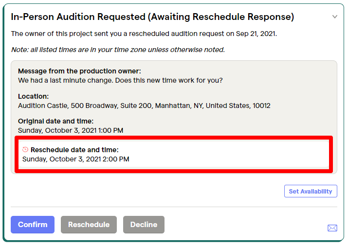 Receiving Audition Requests Backstage   StarNow Help Center